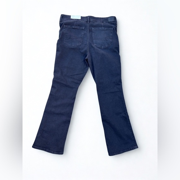 American Eagle High-Rise Skinny Kick Black Jeans size 14 short NWT stretch - Picture 3 of 5